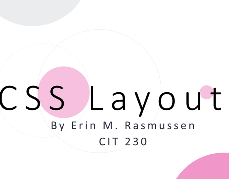 CSS Layout – CIT 230